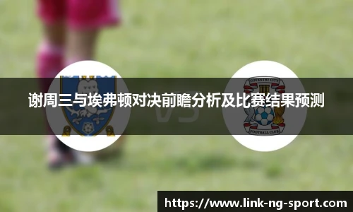 谢周三与埃弗顿对决前瞻分析及比赛结果预测